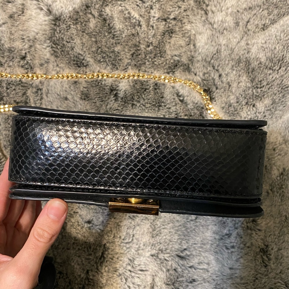 Michael Kors Jade Black Python Crossbody / Clutch - image 4